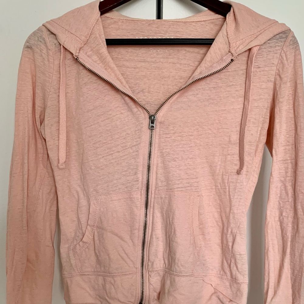 Aéropostale Pink Zipper Sweater